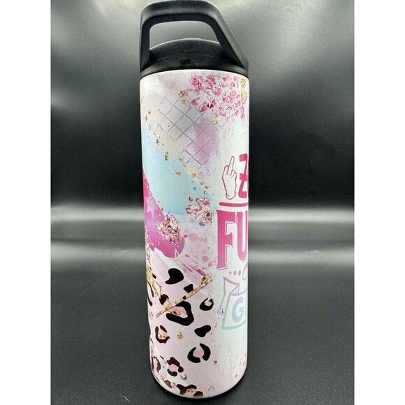 20oz skinny tumbler CUSTOM MADE stainless steel with Flip Top Sports Lid -0 EFFS - Picture 4 of 5